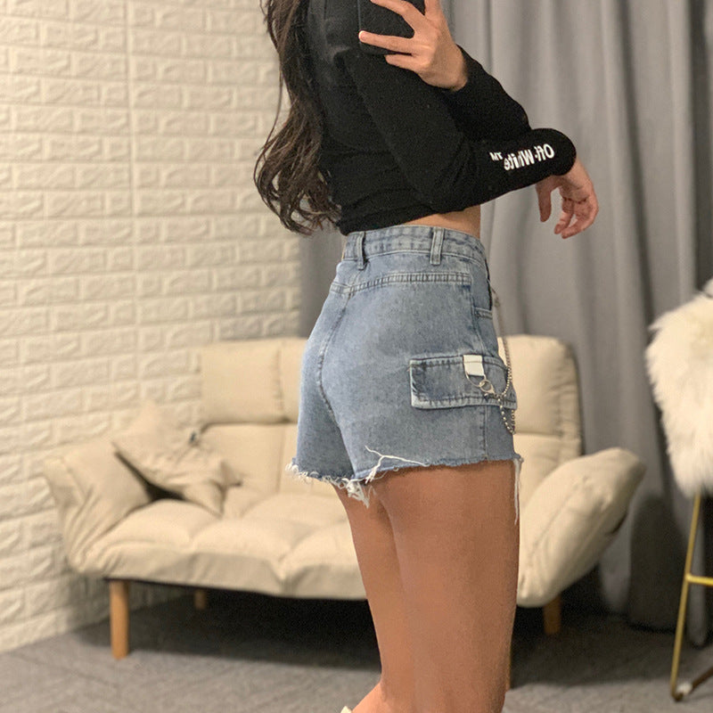 RIPPED DENIM SHORTS