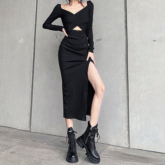 HIGH SLIT PENCIL SKIRT