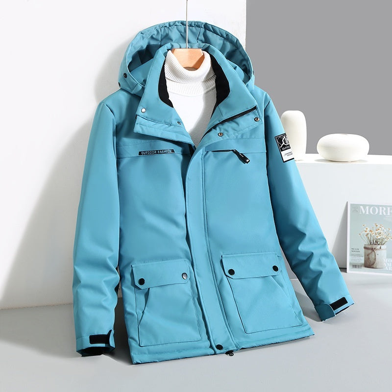 Mid-length Thicken Big Fur Collar Jacket