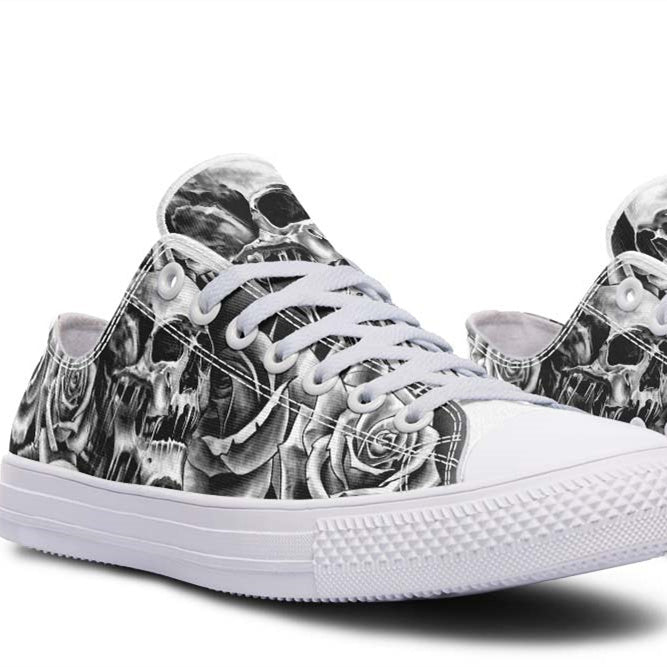 SKULL PRINT DESIGN SHOES