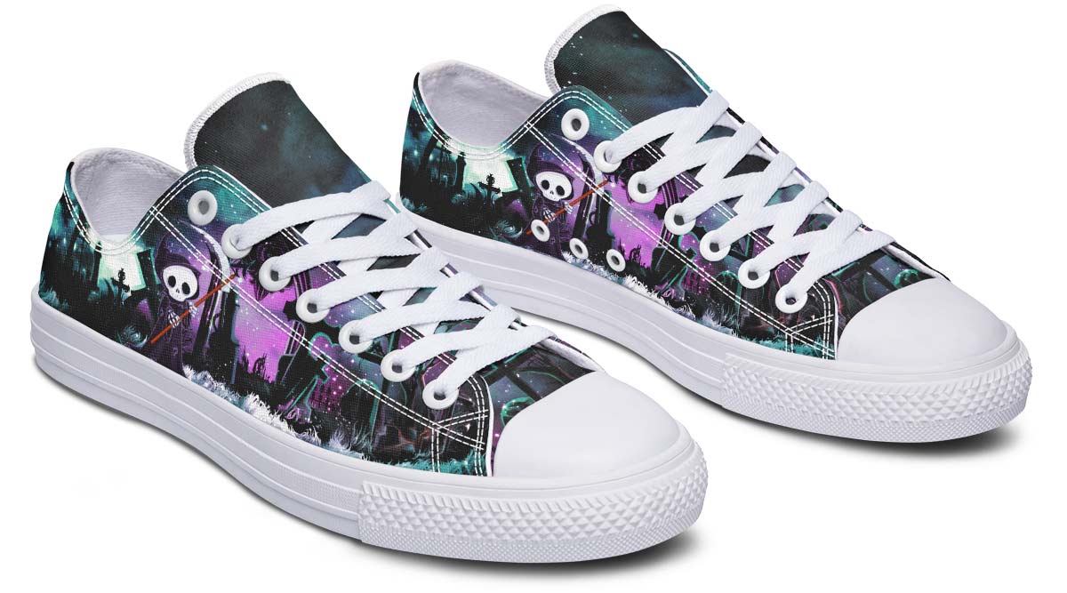 DEATH SKULL PRINT DESIGN SHOES