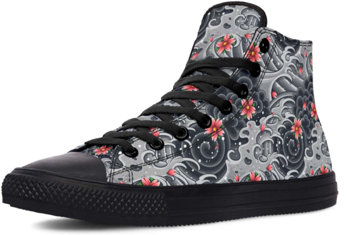 FLORAL PRINT DESIGN SHOES