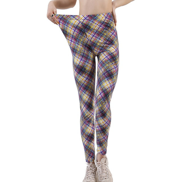 CHECKERED SKINNY PANTS