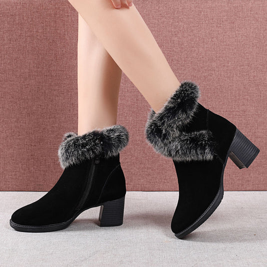 FUR SUEDE BOOTS