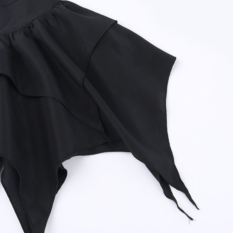 Slim-fit Irregular Hem Bubble Skirt Women