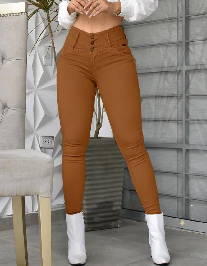 Casual High Waist Tight Pants