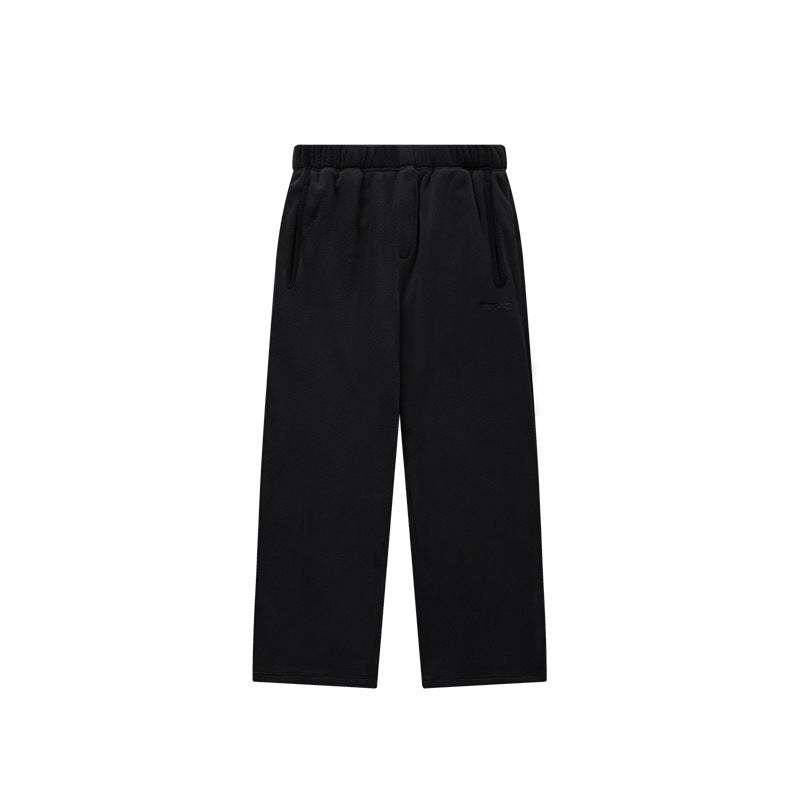 Straight Loose Double-sided Polar Fleece Pants