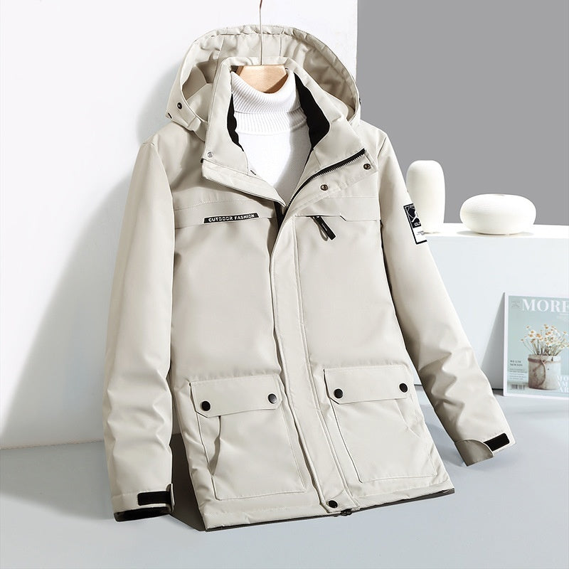 Mid-length Thicken Big Fur Collar Jacket