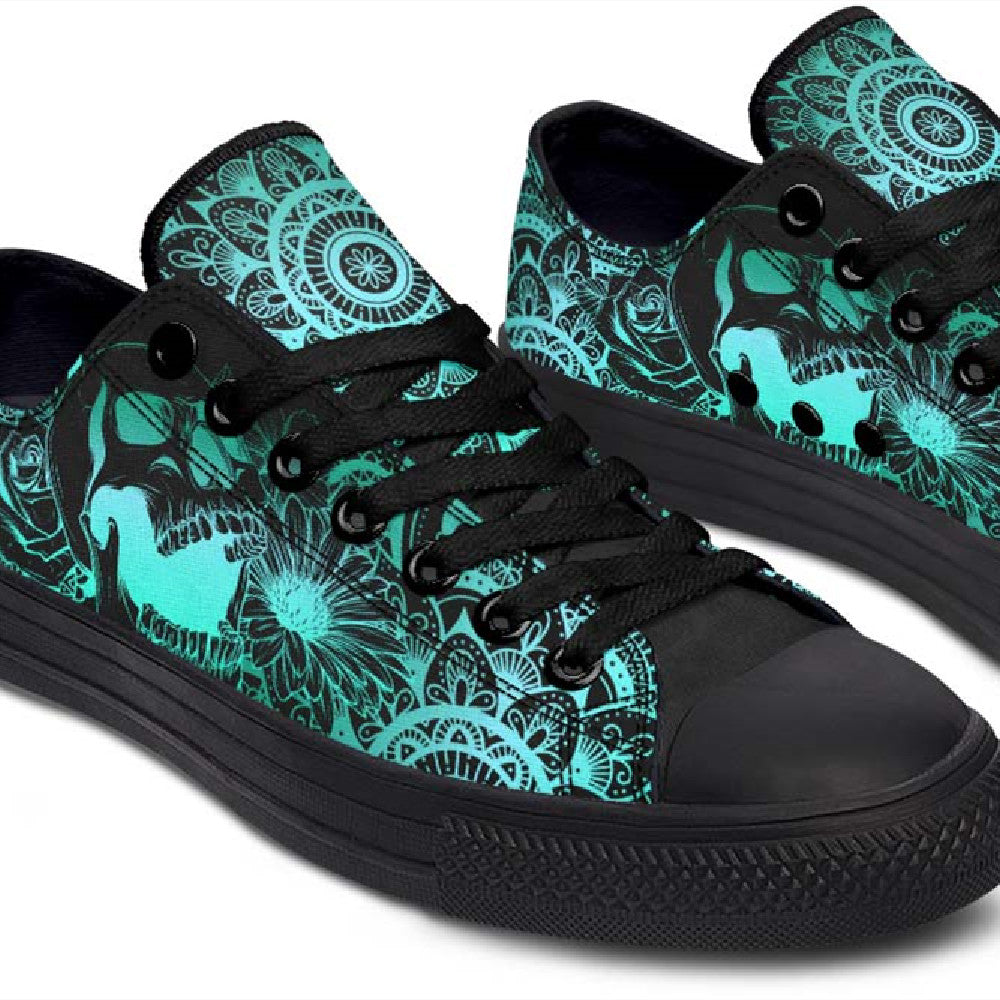 SKULL PRINT DESIGN SHOES