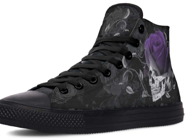 SKULL PRINT DESIGN SHOES