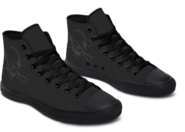 SKULL PRINT DESIGN SHOES
