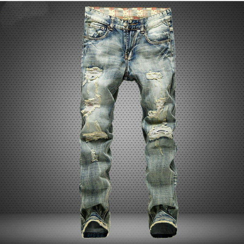 RIPPED TORN JEANS