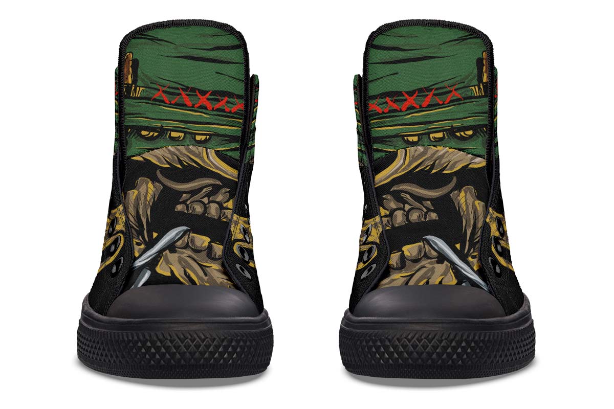 SKULL DESIGN PRINT SHOES