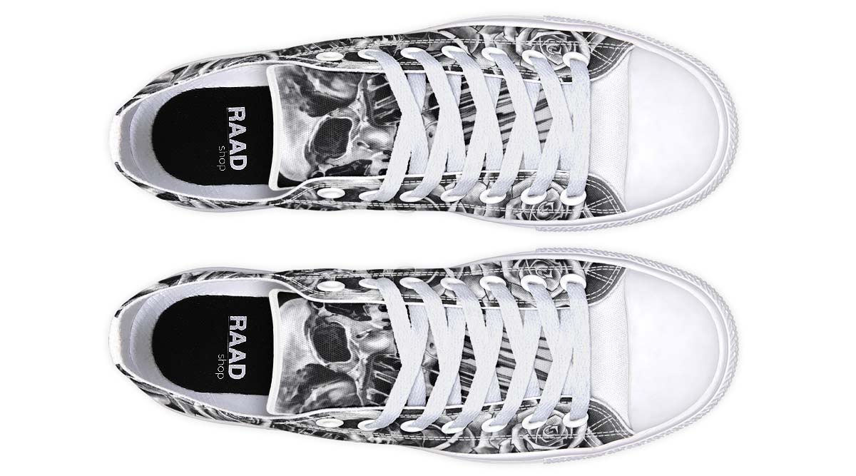 SKULL PRINT DESIGN SHOES