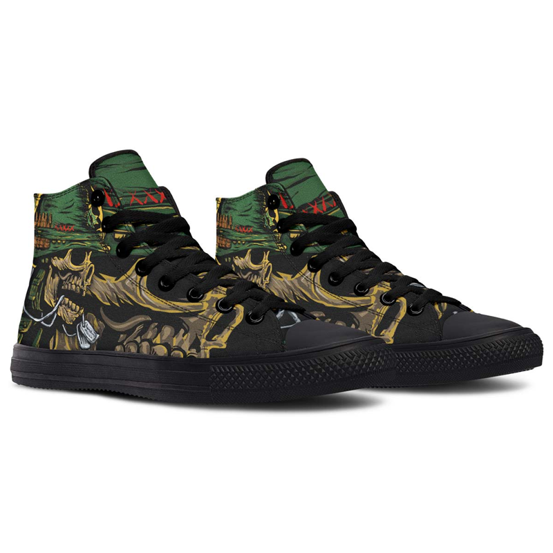 SKULL DESIGN PRINT SHOES