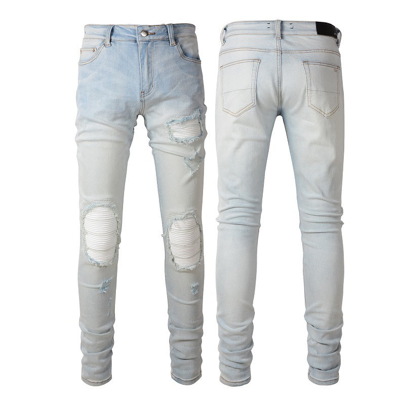 CLEAN TORN JEANS