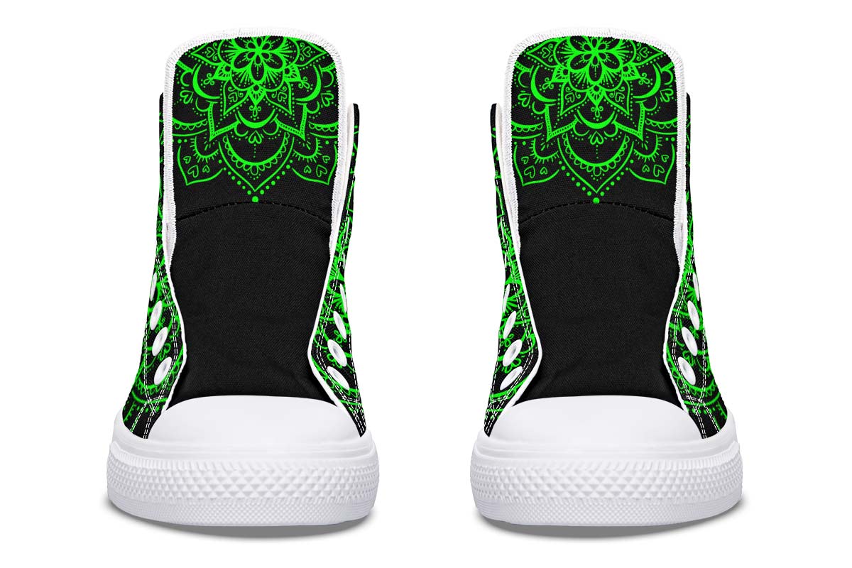 GREEN PRINTED SKULL SHOES