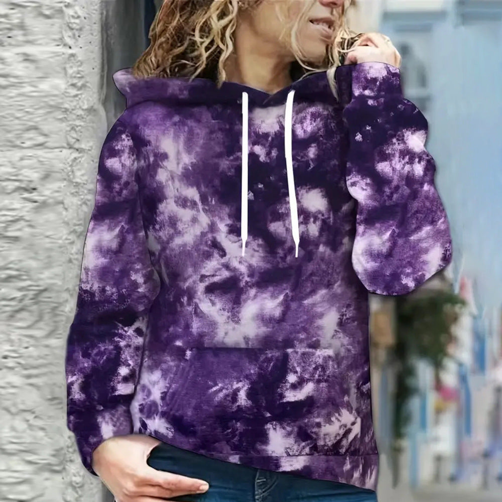 Gradient Coloring Printing Hoodie