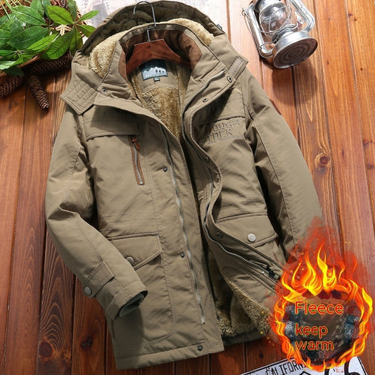 Fleece-lined Thickened Loose-fitting Jacket