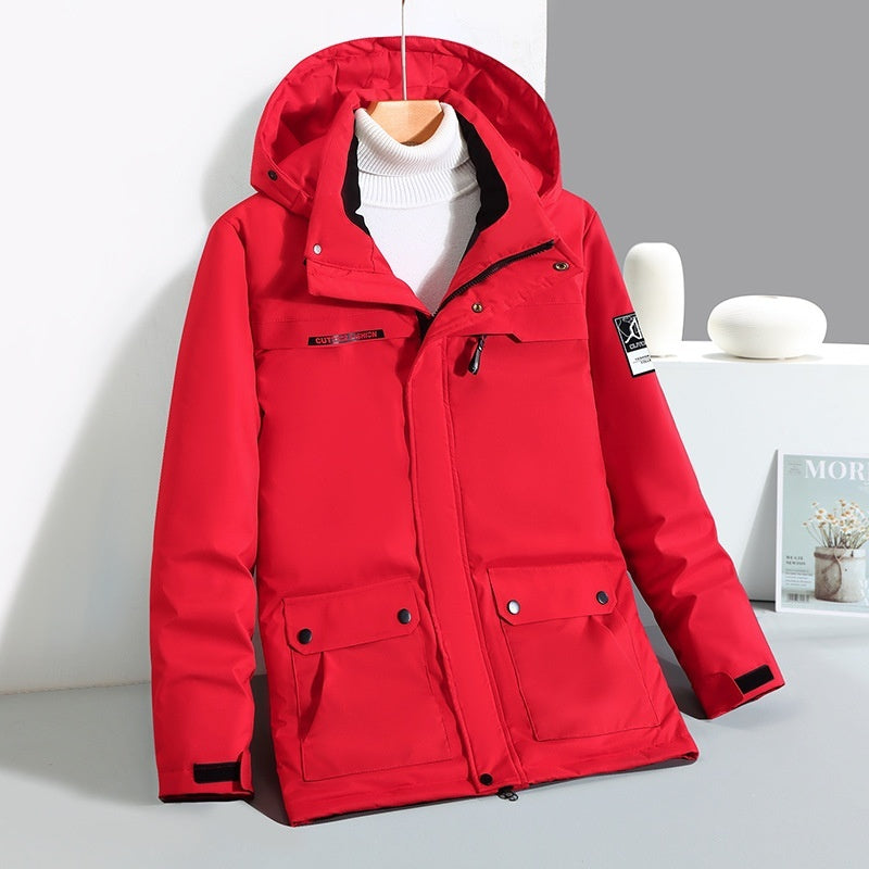 Mid-length Thicken Big Fur Collar Jacket