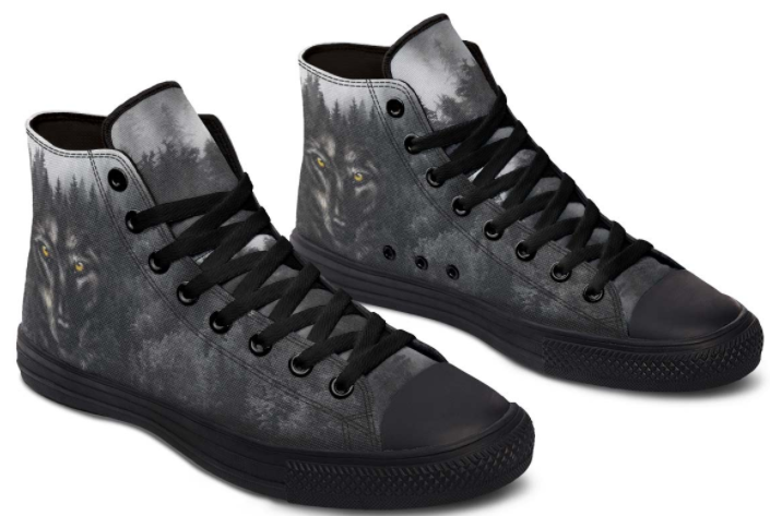WOLF PRINT DESIGN SHOES
